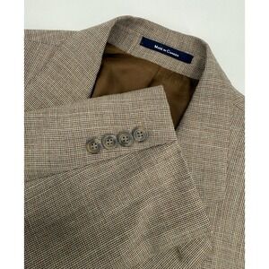 Vintage Polo University Ralph Lauren Blazer 46T Beige Wool Linen Sport Coat